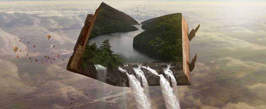 Lucid Dreaming book with water flowing out of it how to lucid dream