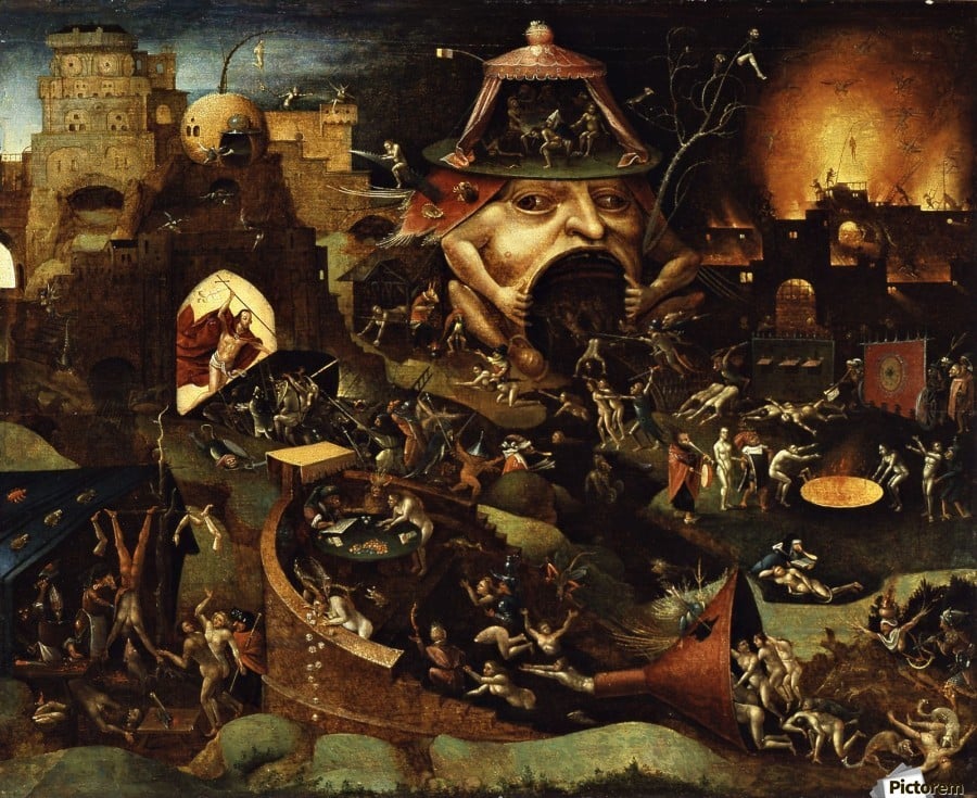 Hieronymous Bosch enter hell through the Mouth